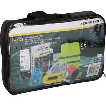 Kit de urgenta Dunlop ,6 produse , contine cablu tractiune, manusi de protectie, vesta fluorescenta, trusa de becuri, capac rezervor, set siguranta cu surubelnita Kit de urgenta Dunlop ,6 produse , contine cablu tractiune, manusi de protectie, vesta fluorescenta, trusa de becuri, capac rezervor, set siguranta cu surubelnita