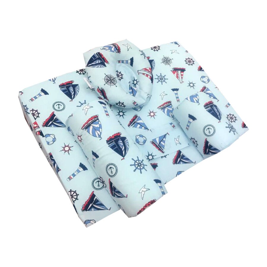 Set antiregurgitare si pozitionare DeLuxe cu plan inclinat pentru bebelusi Deseda Marin