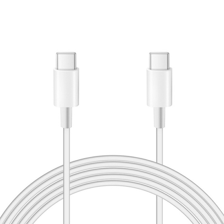 Кабел за зареждане/пренос на данни от Type-C към Type-C, 2M дължина, Бял, BBL1073