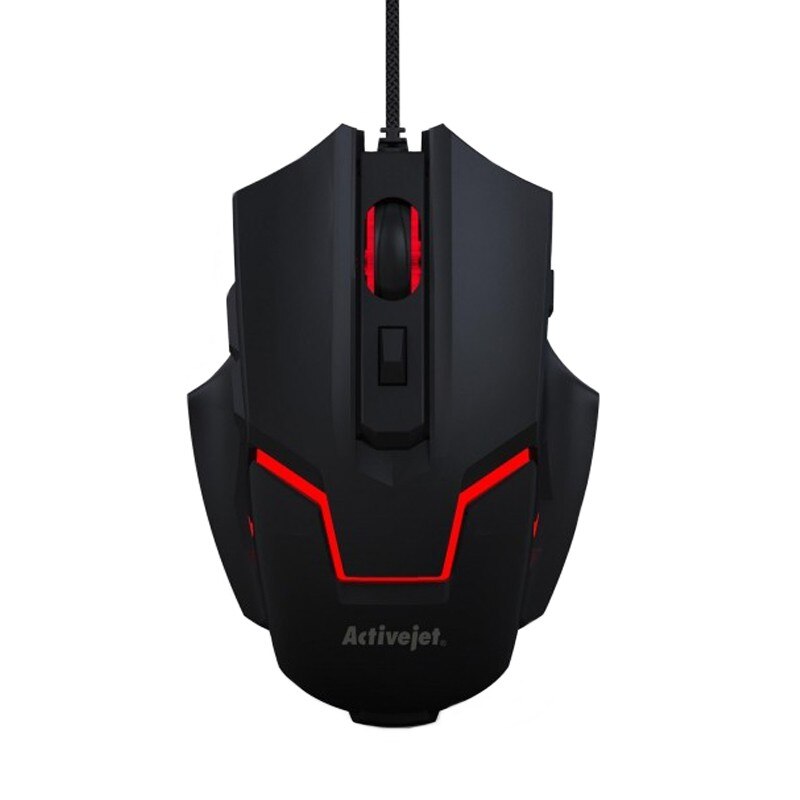 Mouse optic Gaming, Activejet, iluminat, 3200 DPI, 7 butoane programabile, USB cu fir