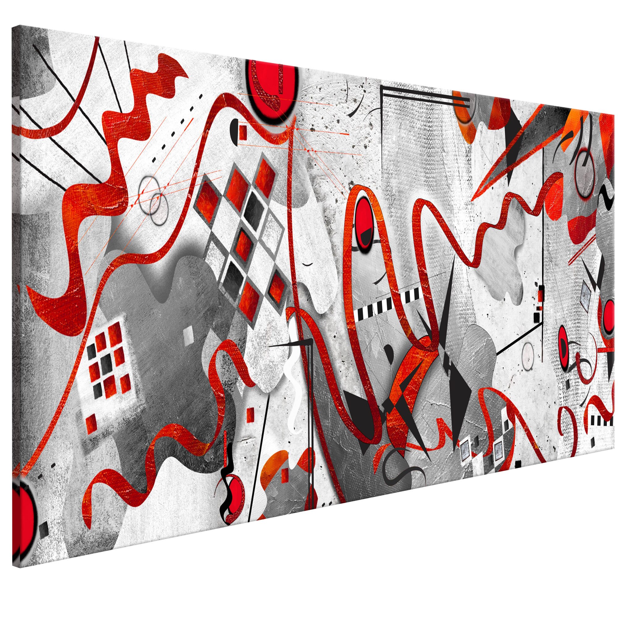 Tablou canvas - Panglici roSii largi - 100 x 45 cm