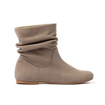 Ghete dama fronsate, TUNGUS, din piele naturala grej, Grej Ghete dama fronsate, TUNGUS, din piele naturala grej, Grej