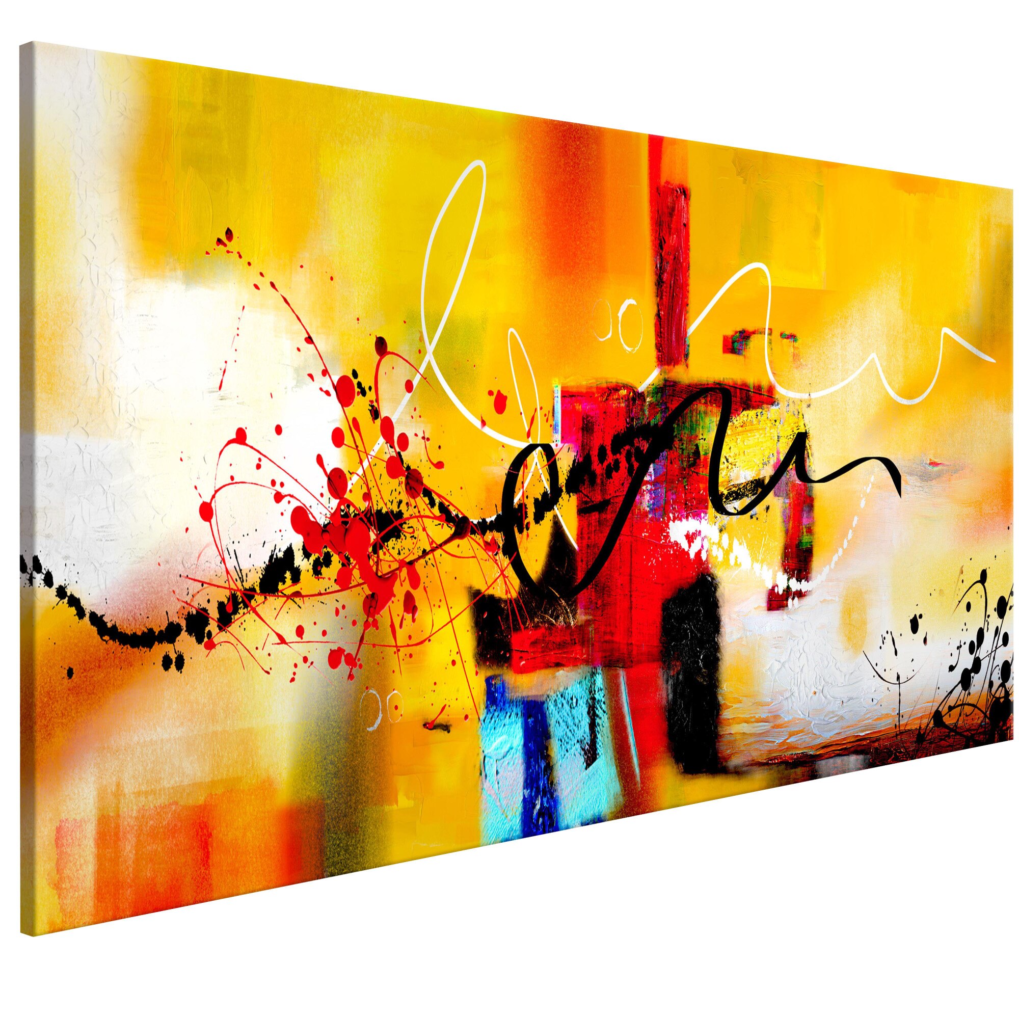 Tablou canvas - Serpentine nebune Orange Wide - 100 x 45 cm