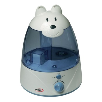 Umidificator Hauser UH-58+, 45W, rezervor de 3L, alb/albastru