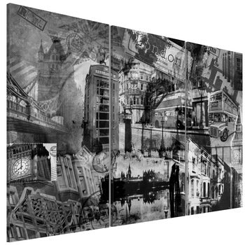 Tablou canvas 3 piese - Esenta tripticului londonez - 90 x 60 cm Tablou canvas 3 piese - Esenta tripticului londonez - 90 x 60 cm