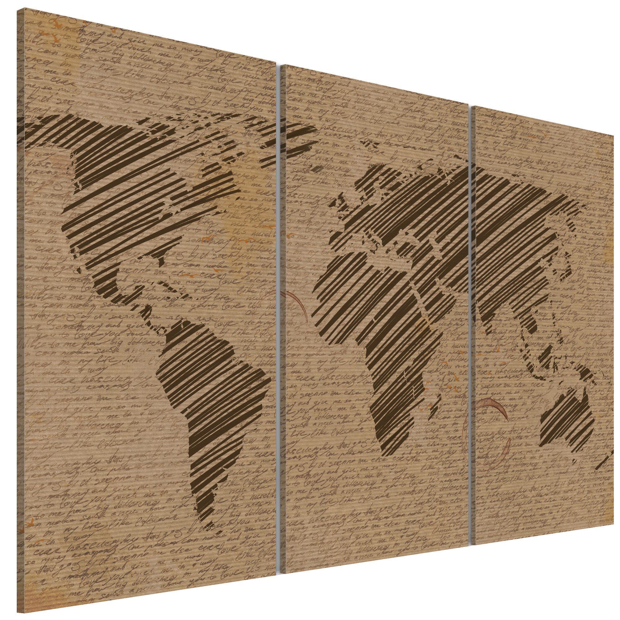 Tablou canvas 3 piese - Note din tripticul Lumii - 90 x 60 cm