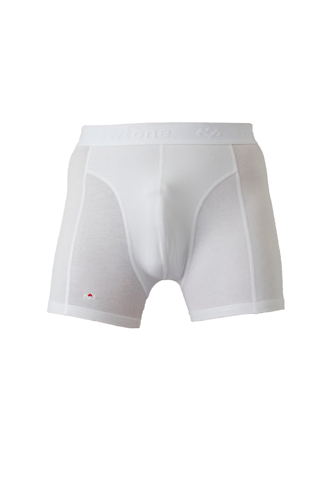 Boxeri cu banda elastica cu logo in talie,Newtone, Alb