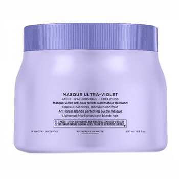 Masca de par Kerastase Blond Absolu Ultra-Violet, pentru neutralizarea tonurilor galbene, 500 ml Masca de par Kerastase Blond Absolu Ultra-Violet, pentru neutralizarea tonurilor galbene, 500 ml
