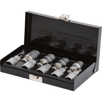 Set capete de clichet hexagonale, KS TOOLS, actionare 1/2 Set capete de clichet hexagonale, KS TOOLS, actionare 1/2