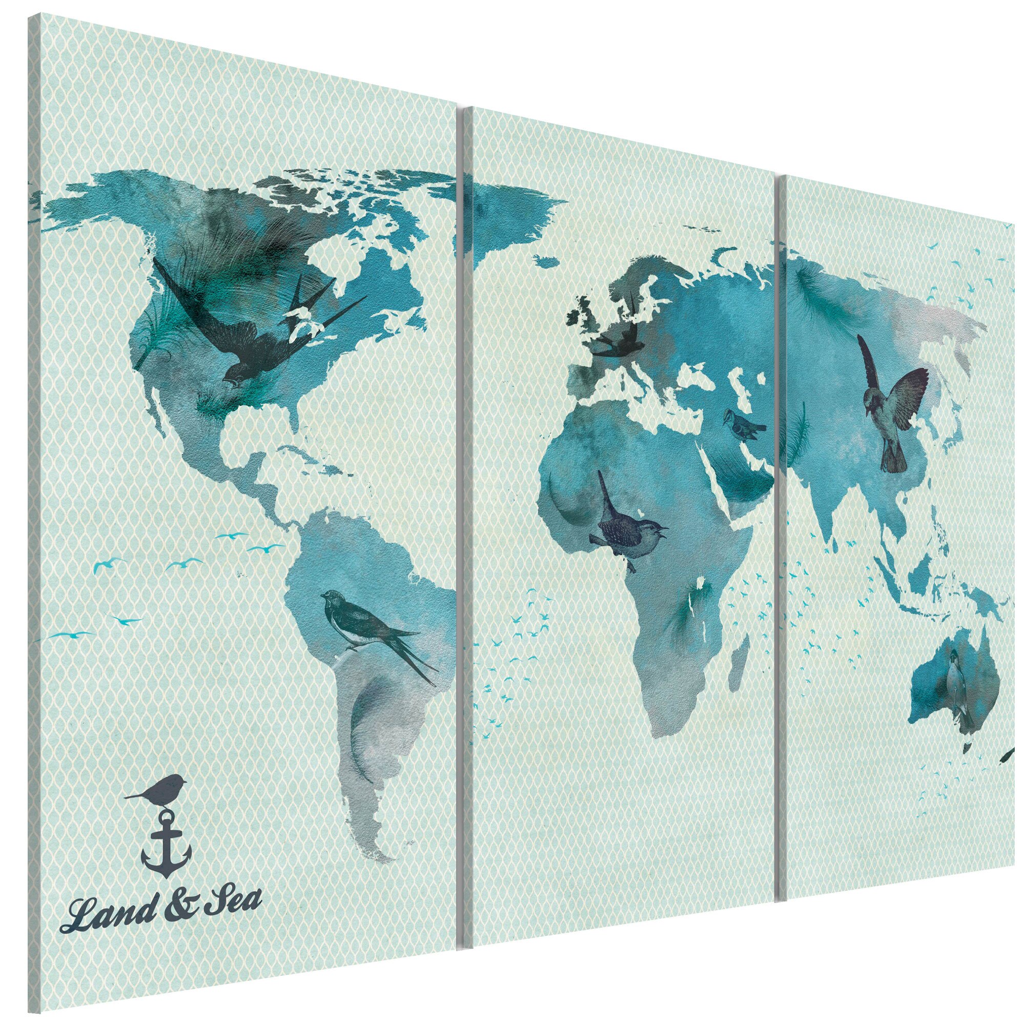 Tablou canvas 3 piese - Tripticul migratiei aviare - 90 x 60 cm