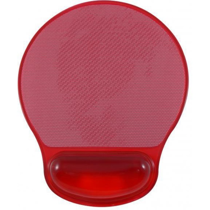 Mousepad, Logo, Suport incheietura, Gel, Rosu