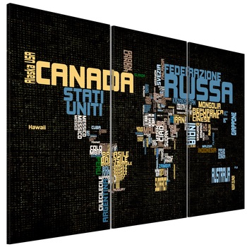 Tablou canvas 3 piese - Lumea nu este suficient Triptic - 90 x 60 cm Tablou canvas 3 piese - Lumea nu este suficient Triptic - 90 x 60 cm