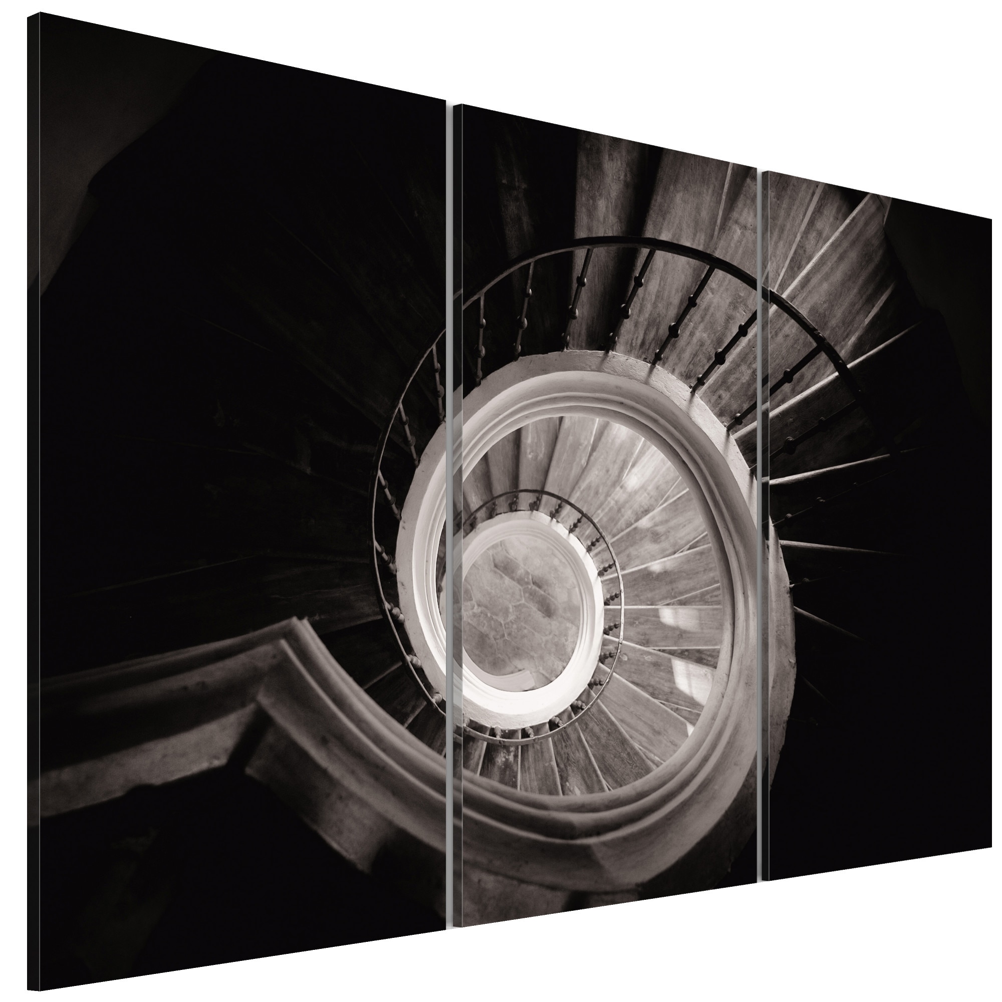 Tablou canvas 3 piese - Jos o scara In spirala - 90 x 60 cm