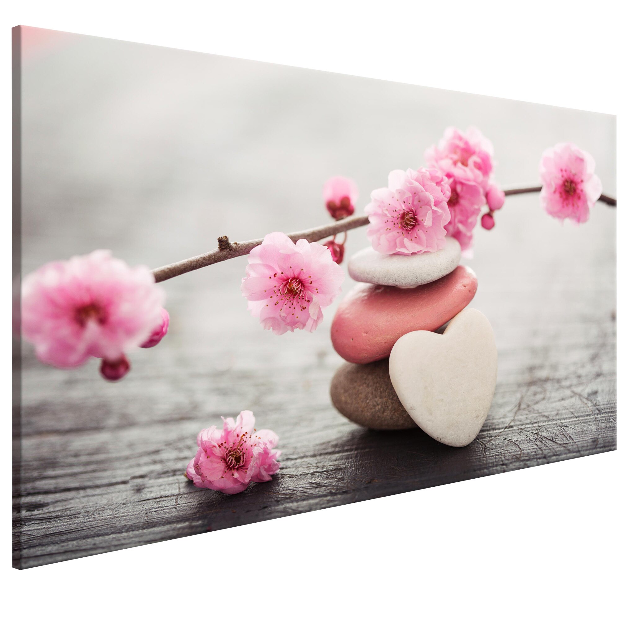 Tablou canvas - Pietricele tricolore largi - 100 x 45 cm