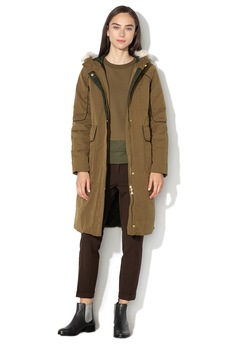 sisley jacheta parka usoara cu garnitura de blana sintetica kaki imagen 18_0_
0