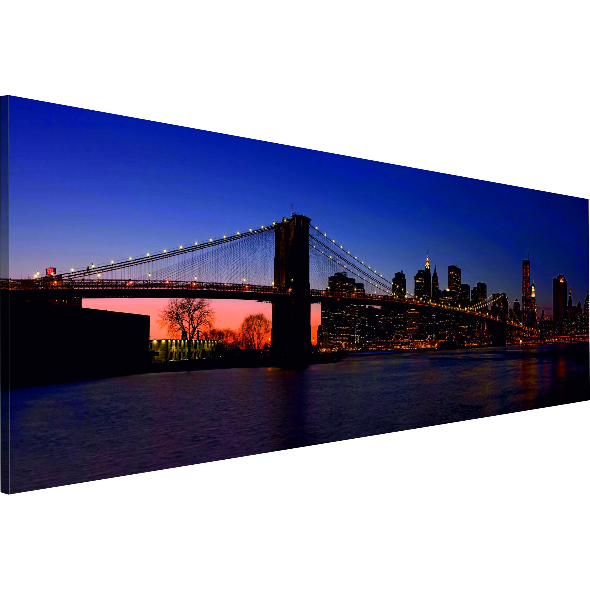 Tablou canvas - Panorama Podului Brooklyn - 135 x 45 cm