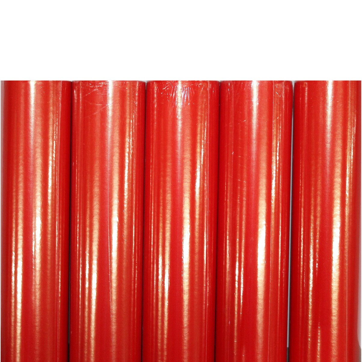 Set 50 bucati, hartie pentru ambalat cadouri, 200x70 cm, Rosu Uni, Tutocolore