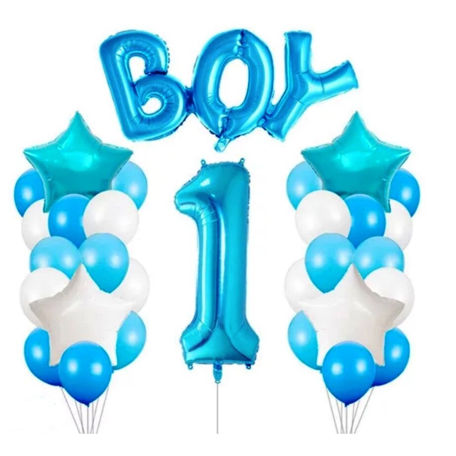 Buchet de 32 baloane pentru petrecere-Albastru