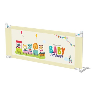 Bariera protectie pat, Buy4Baby, aparatoare protectie, crem, 150 cm, inaltime ajustabila intre 63 - 76 cm Bariera protectie pat, Buy4Baby, aparatoare protectie, crem, 150 cm, inaltime ajustabila intre 63 - 76 cm