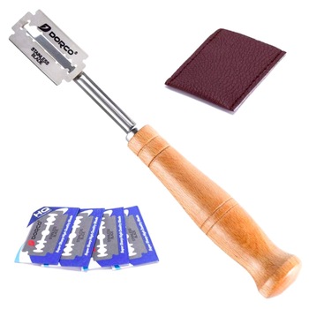 Cutit Paine Patiserie pentru Crestat Aluat si Foietaj Produse Fainoase si Painea cu Maia, Cristina-Bucur, Set 4+1 Lame, cu Maner de Lemn Cutit Paine Patiserie pentru Crestat Aluat si Foietaj Produse Fainoase si Painea cu Maia, Cristina-Bucur, Set 4+1 Lame, cu Maner de Lemn