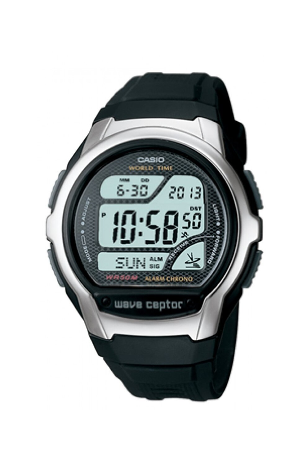 Casio, Ceas cronograf unisex, Negru/Argintiu