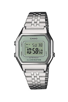 Casio, Ceas dreptunghiular cu bratara metalica, Argintiu Casio, Ceas dreptunghiular cu bratara metalica, Argintiu