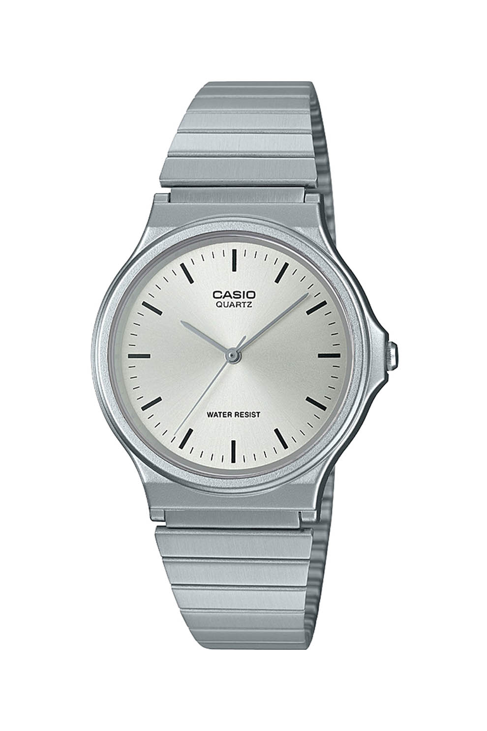 Casio, Ceas unisex cu bratara metalica, Argintiu