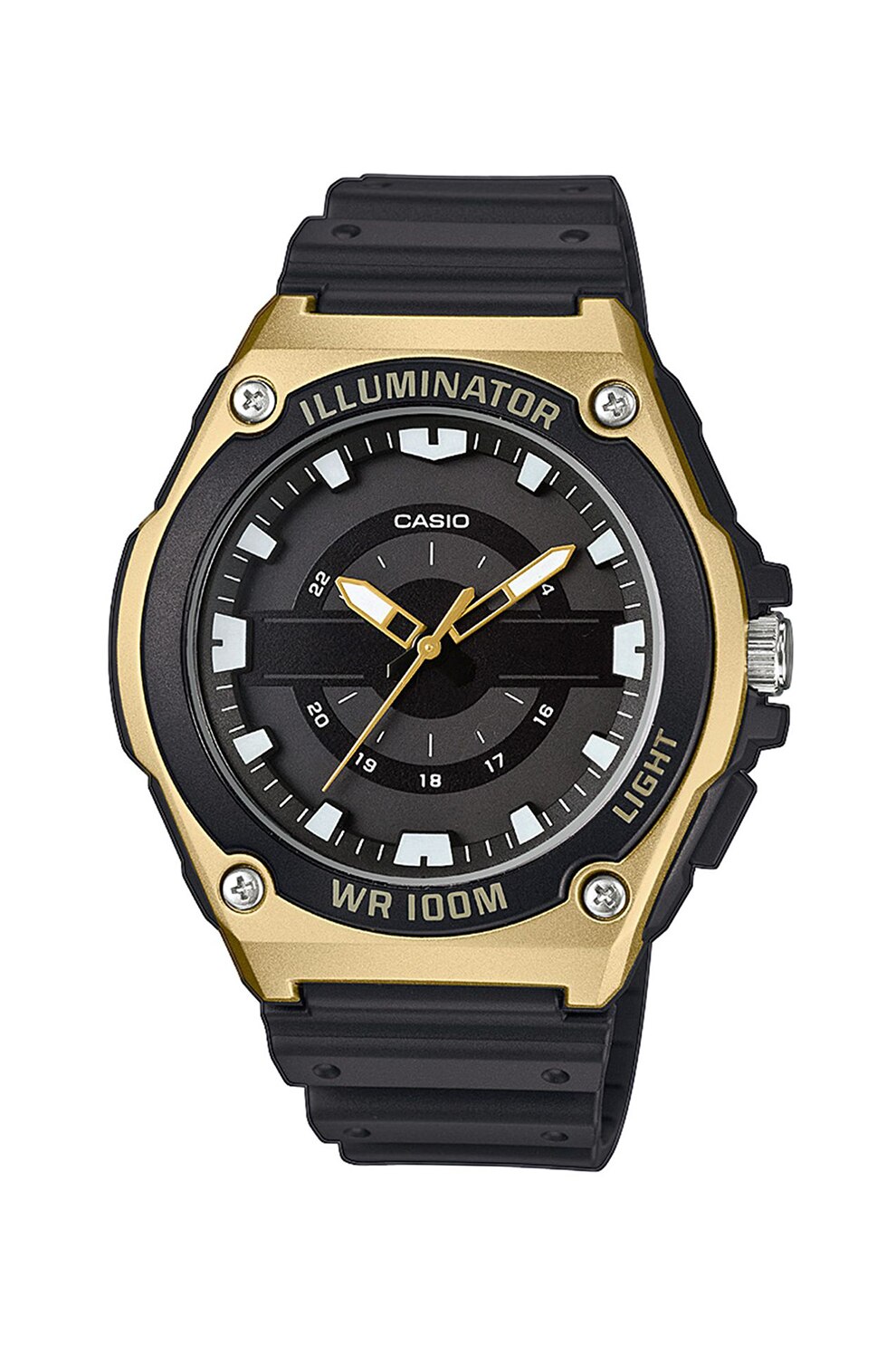 Casio, Ceas quartz analog, Negru/Auriu