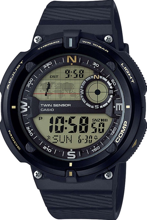 Casio, Часовник с хронограф, Черен