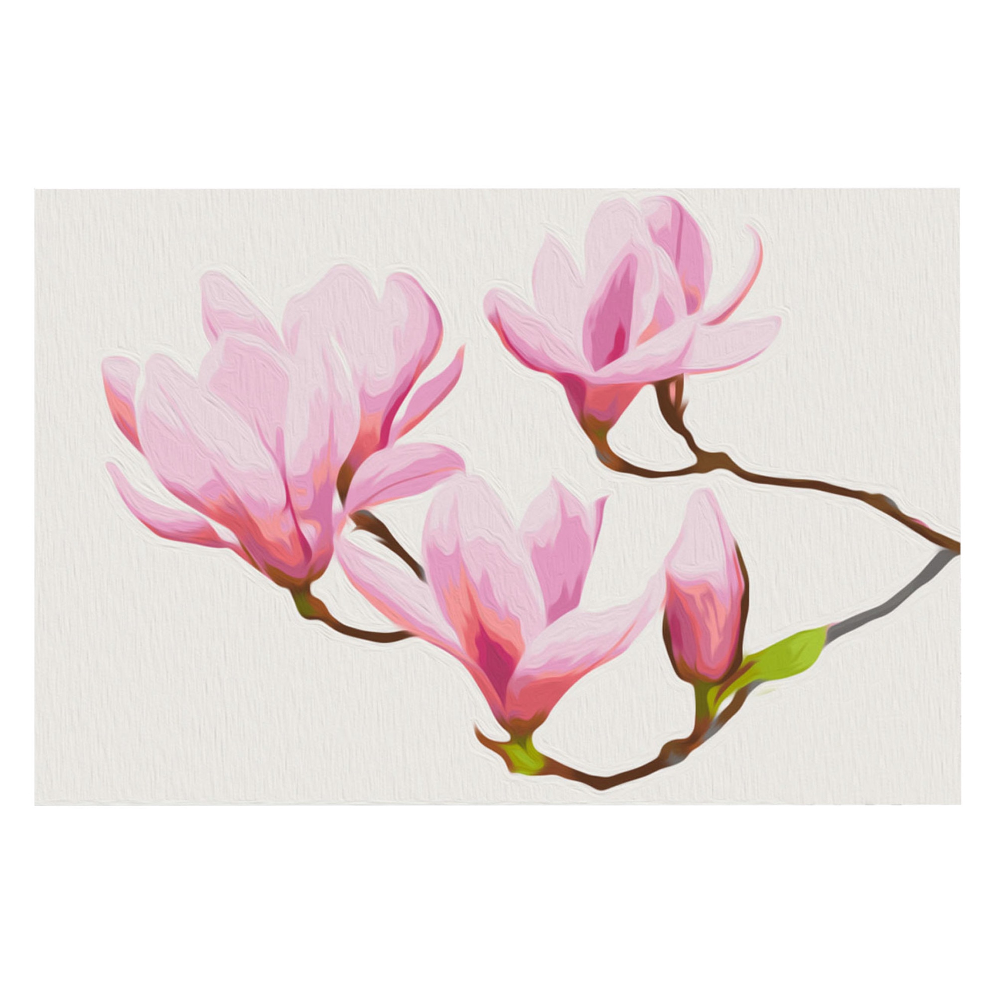 Pictura pe numere - Crenguta Florala - 60 x 40 cm