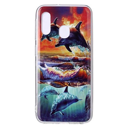 Carcasa Husa Samsung Galaxy A20e model Dolphin, Antisoc + Folie sticla securizata Samsung Galaxy A20e Full Tempered Glass Viceversa Multicolor