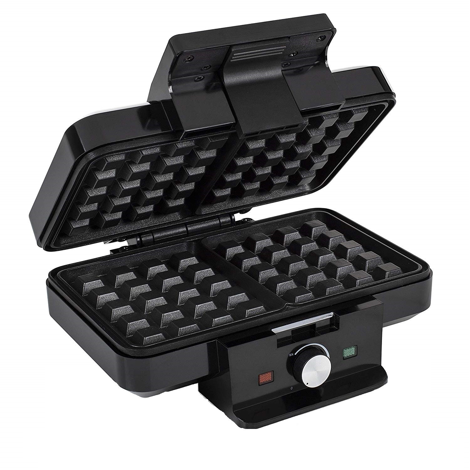 Aparate de preparat desert - RESIGILAT - Aparat pentru preparat vafe belgiene Tristar WF-1165, 1000 W, 2 Waffle, Termostat reglabil, Placi Antiaderente, Negru