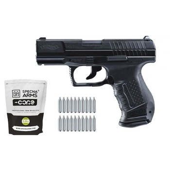 Pistol Airsoft Walther P99 DAO 4 JOULE + 20 Capsule CO2 +1000 de bile 0,25 bonus bricheta usb Pistol Airsoft Walther P99 DAO 4 JOULE + 20 Capsule CO2 +1000 de bile 0,25 bonus bricheta usb