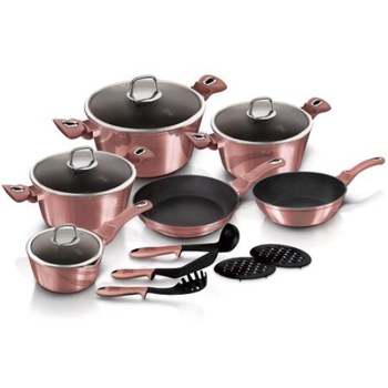 Set oale 15 piese, Berlinger Haus,BH-6045, invelis titan, I-Rose Collection, pink metal Set oale 15 piese, Berlinger Haus,BH-6045, invelis titan, I-Rose Collection, pink metal