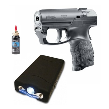 Kit pentru Autoaparare format din Pistol Walther PDP Spray Piper Jet si Electrosoc cu lanterna Kit pentru Autoaparare format din Pistol Walther PDP Spray Piper Jet si Electrosoc cu lanterna