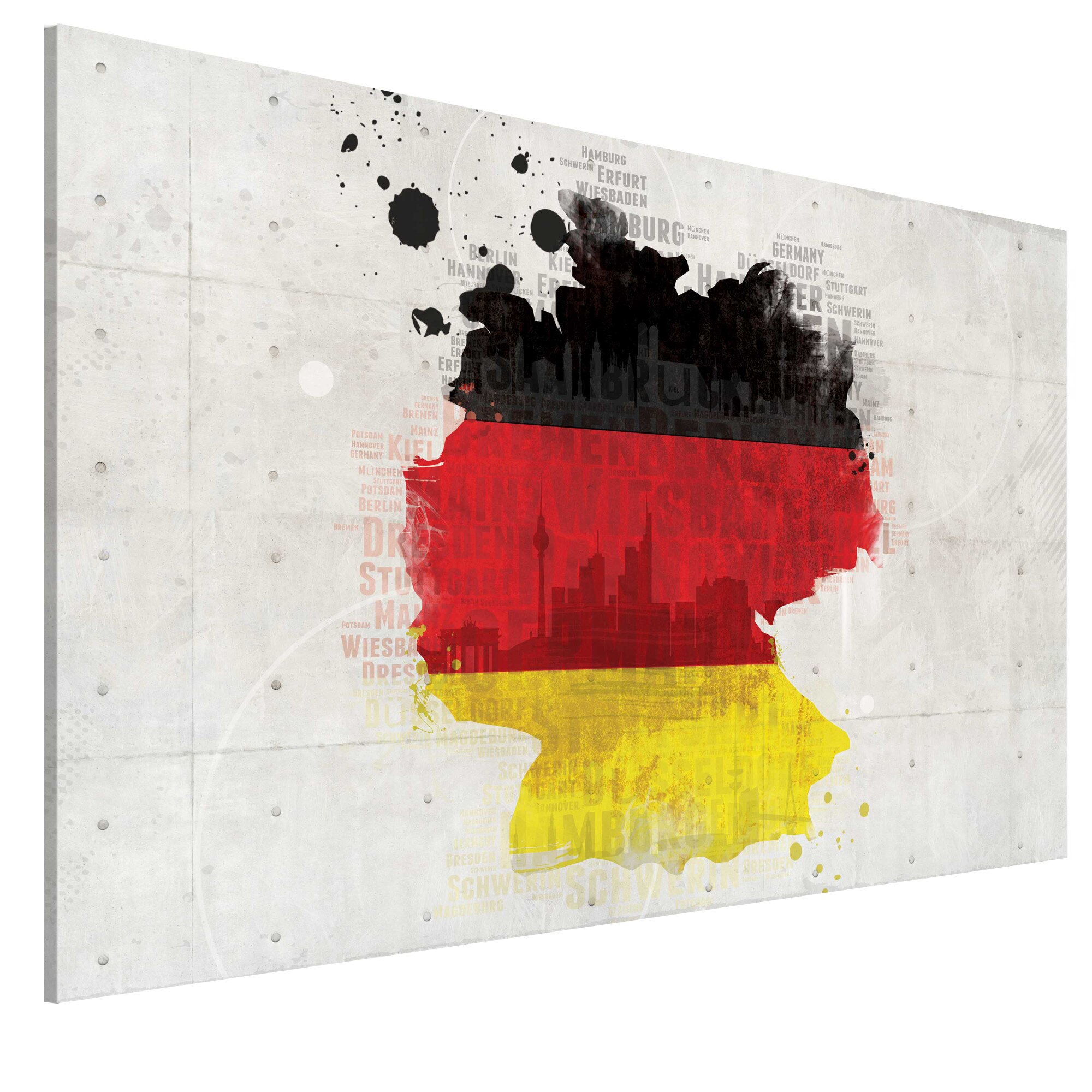 Tablou canvas - Harta Germaniei - 120 x 80 cm