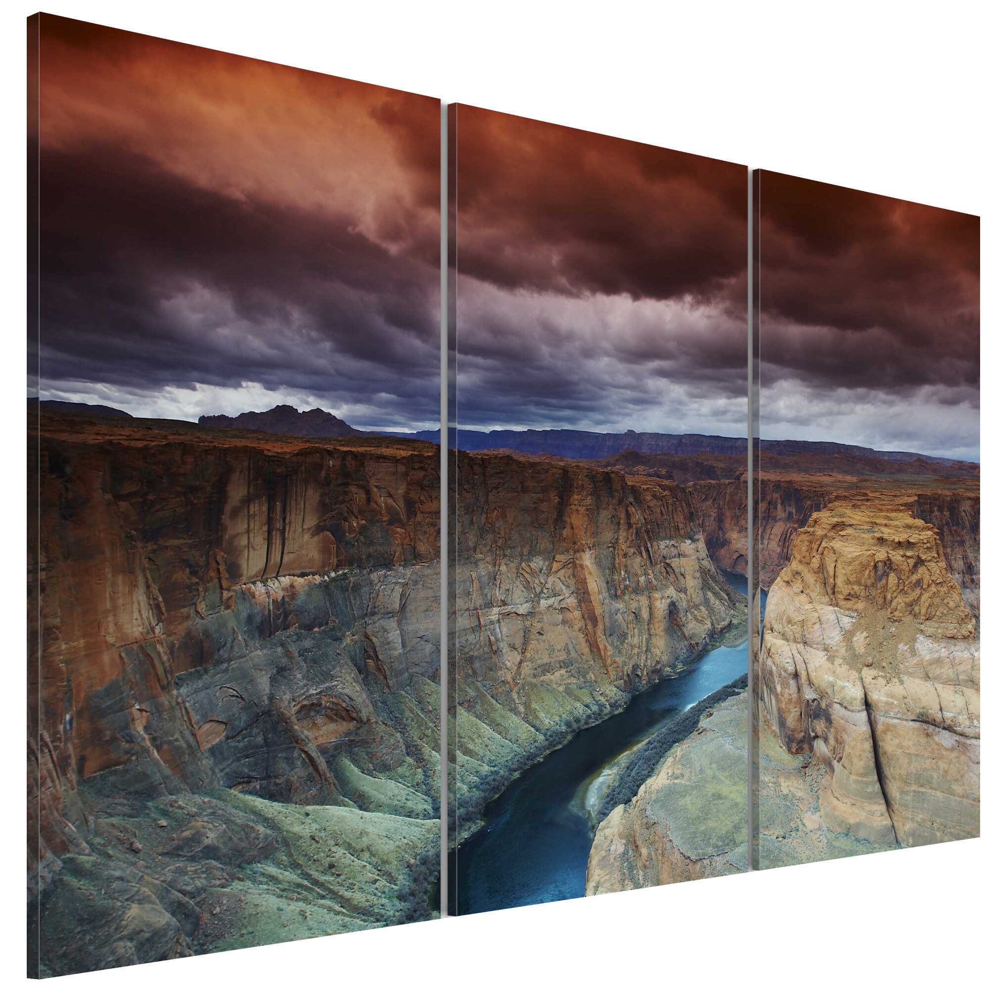 Tablou canvas 3 piese - Nori peste Marele Canion din Colorado - 90 x 60 cm