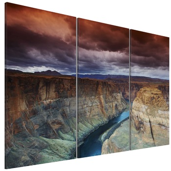 Tablou canvas 3 piese - Nori peste Marele Canion din Colorado - 90 x 60 cm Tablou canvas 3 piese - Nori peste Marele Canion din Colorado - 90 x 60 cm