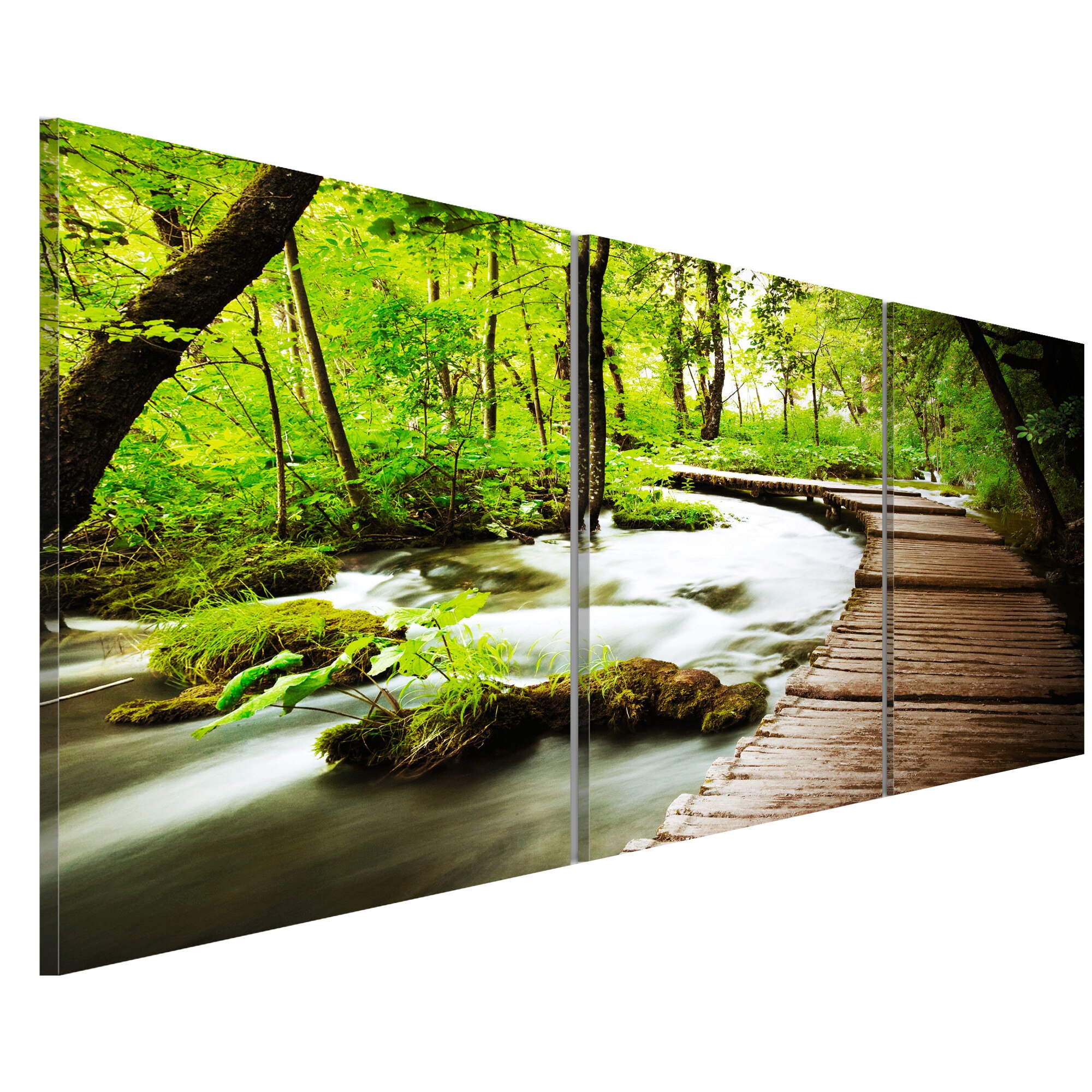Tablou canvas 3 piese - Brook Brook - 90 x 30 cm