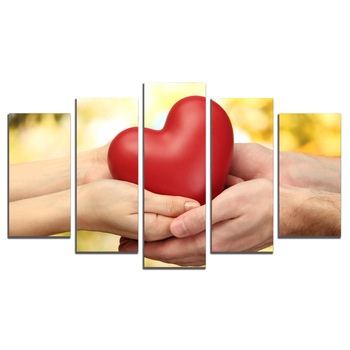 Set Tablouri Multicanvas 5 Piese, Dragoste, 108х60 cm Set Tablouri Multicanvas 5 Piese, Dragoste, 108х60 cm