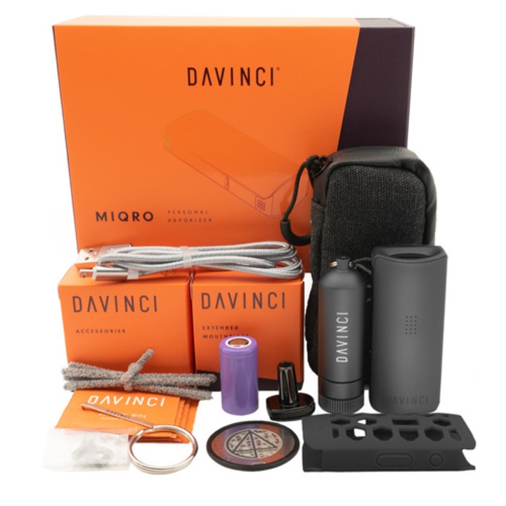 Vaporizator Dry Herb DaVinci MIQRO Onyx / Negru Explorer KIT