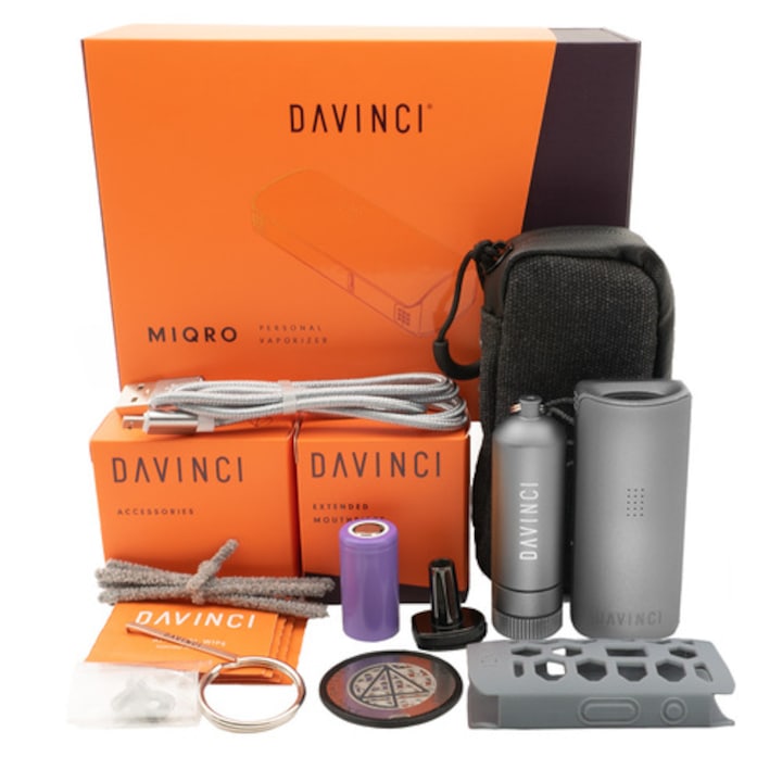 Vaporizator Dry Herb DaVinci MIQRO Graphite / Gri Explorer KIT