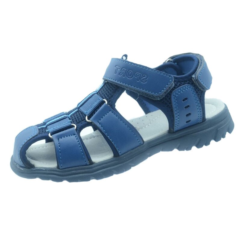 Sandale ortopedice baieti Tom Miki C-T35-97B, Albastru