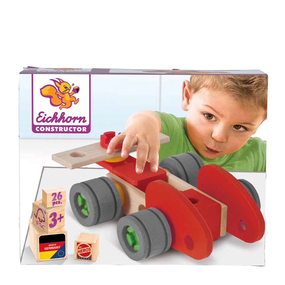 Set constructie Eichhorn Heros Constructor, Masina de curse, 26 piese