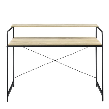 Birou masa calculator Canada cu raft, en.casa, 92 x 120 x 60 cm, PAL/otel sinterizat, negru/culoarea stejarului, 50/18Kg Birou masa calculator Canada cu raft, en.casa, 92 x 120 x 60 cm, PAL/otel sinterizat, negru/culoarea stejarului, 50/18Kg