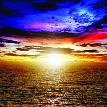 Fototapet Rasarit pe apa, 170x170 cm Fototapet Rasarit pe apa, 170x170 cm