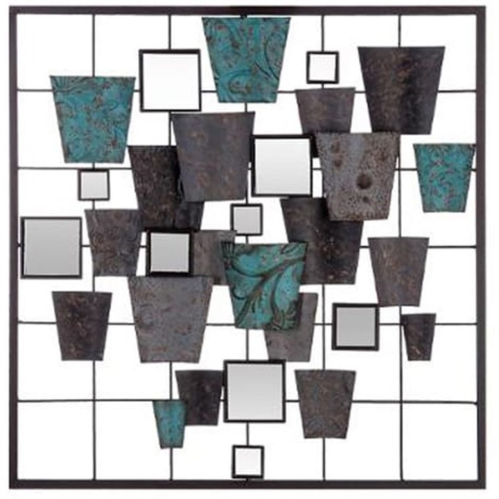 Decoratiune metalica Mirror, 50 x 50 cm, JJA