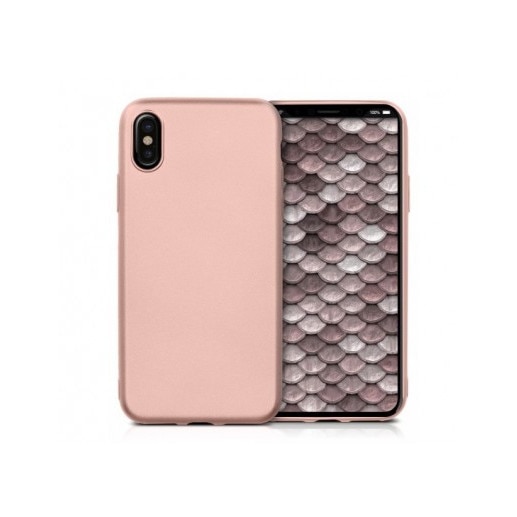 Husa originala X-Level Thin Membrane, silicon, iPhone XS Max, rose gold