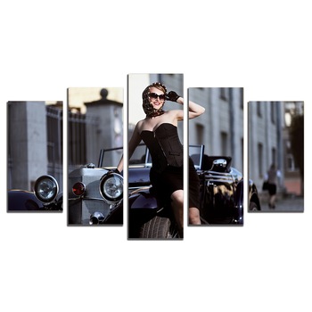 Set Tablouri Multicanvas 5 Piese , Stil retro, 158х90 cm Set Tablouri Multicanvas 5 Piese , Stil retro, 158х90 cm