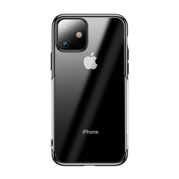 Husa telefon gel , transparenta cu margini negre, Baseus pentru iPhone 11 black (ARAPIPH61S-MD01) Husa telefon gel , transparenta cu margini negre, Baseus pentru iPhone 11 black (ARAPIPH61S-MD01)